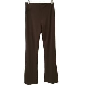 NWT Ambiance Large Brown Bell Bottoms With 9 Inch Side Slit in Hem Elastic Waist
